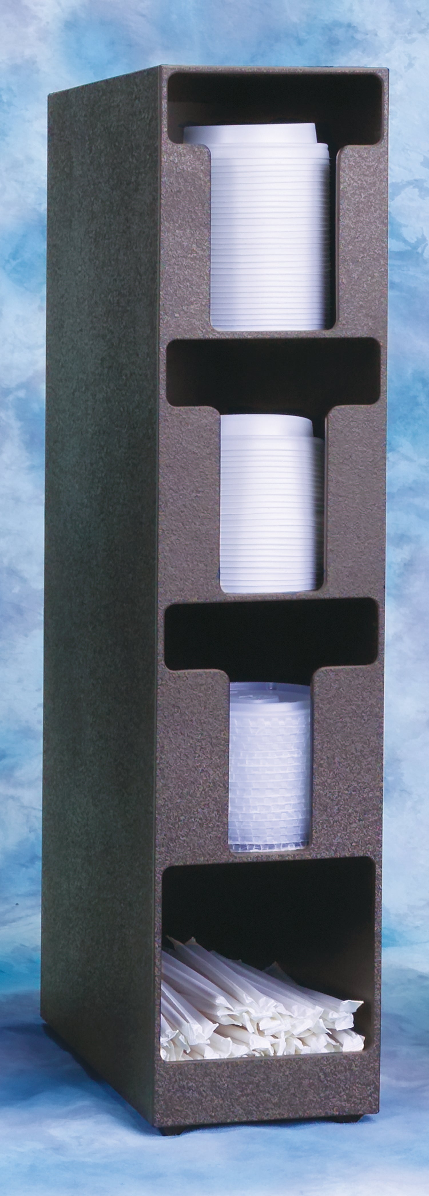3-Tier Countertop Lid & Straw Holders, Vertical