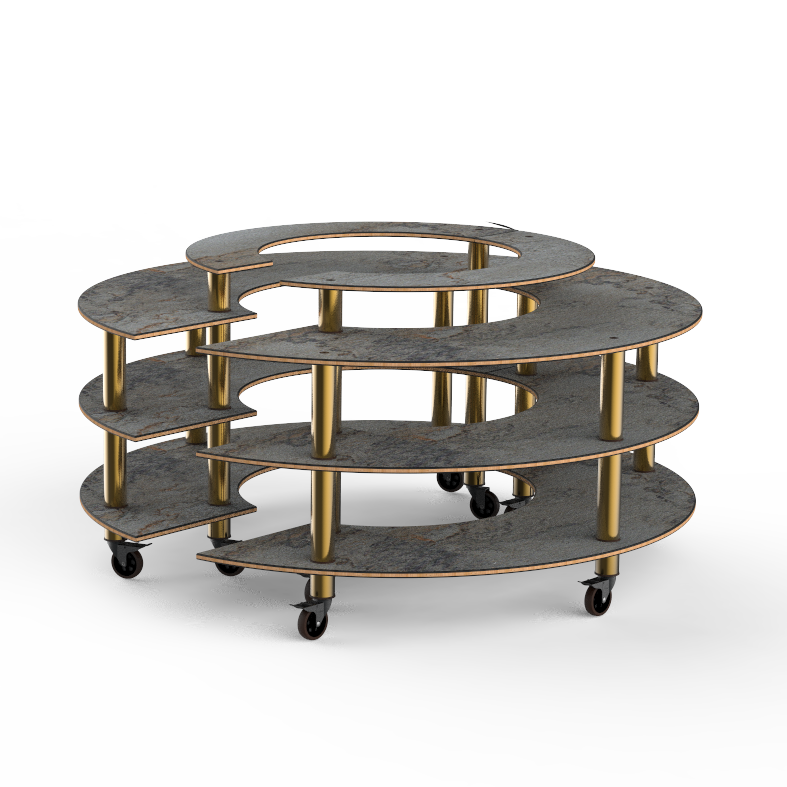 Round Market Station L 81.5" W 81.5" Modular