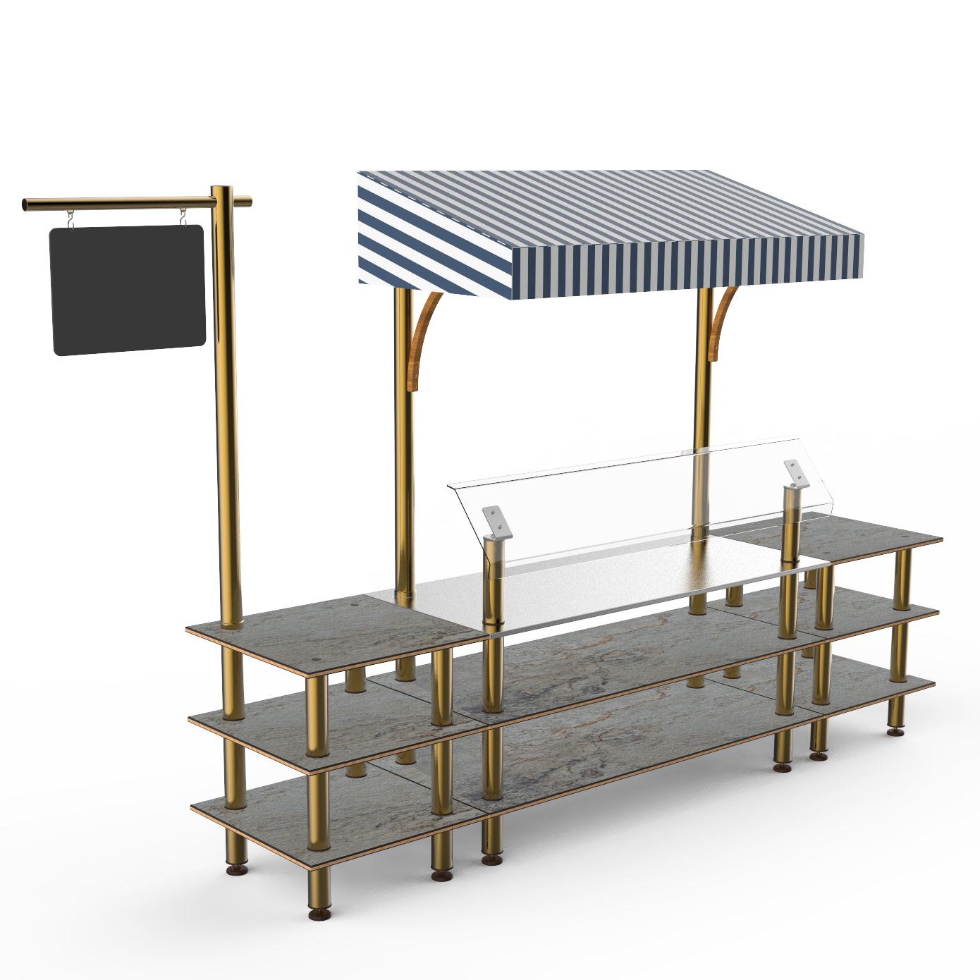 Classic Canopy Station L 130.0" W 33.0" Modular