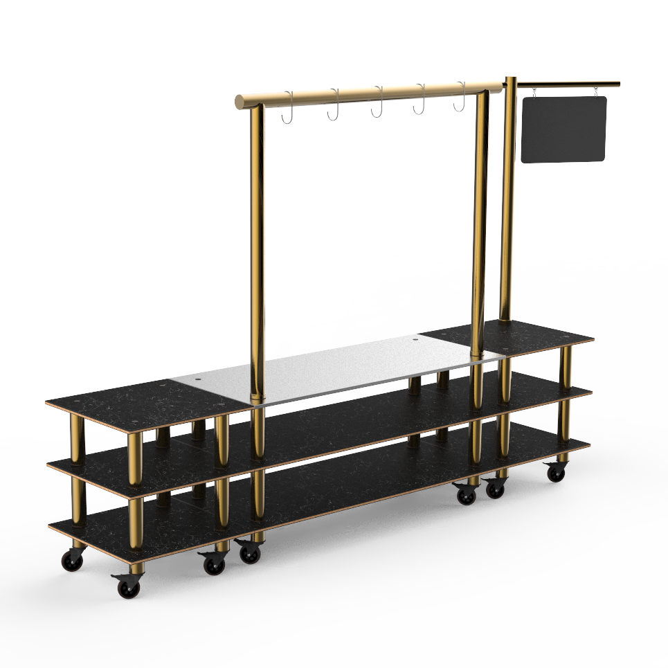 Pro Salsa Bar Station L 130.0" W 29.5" Modular
