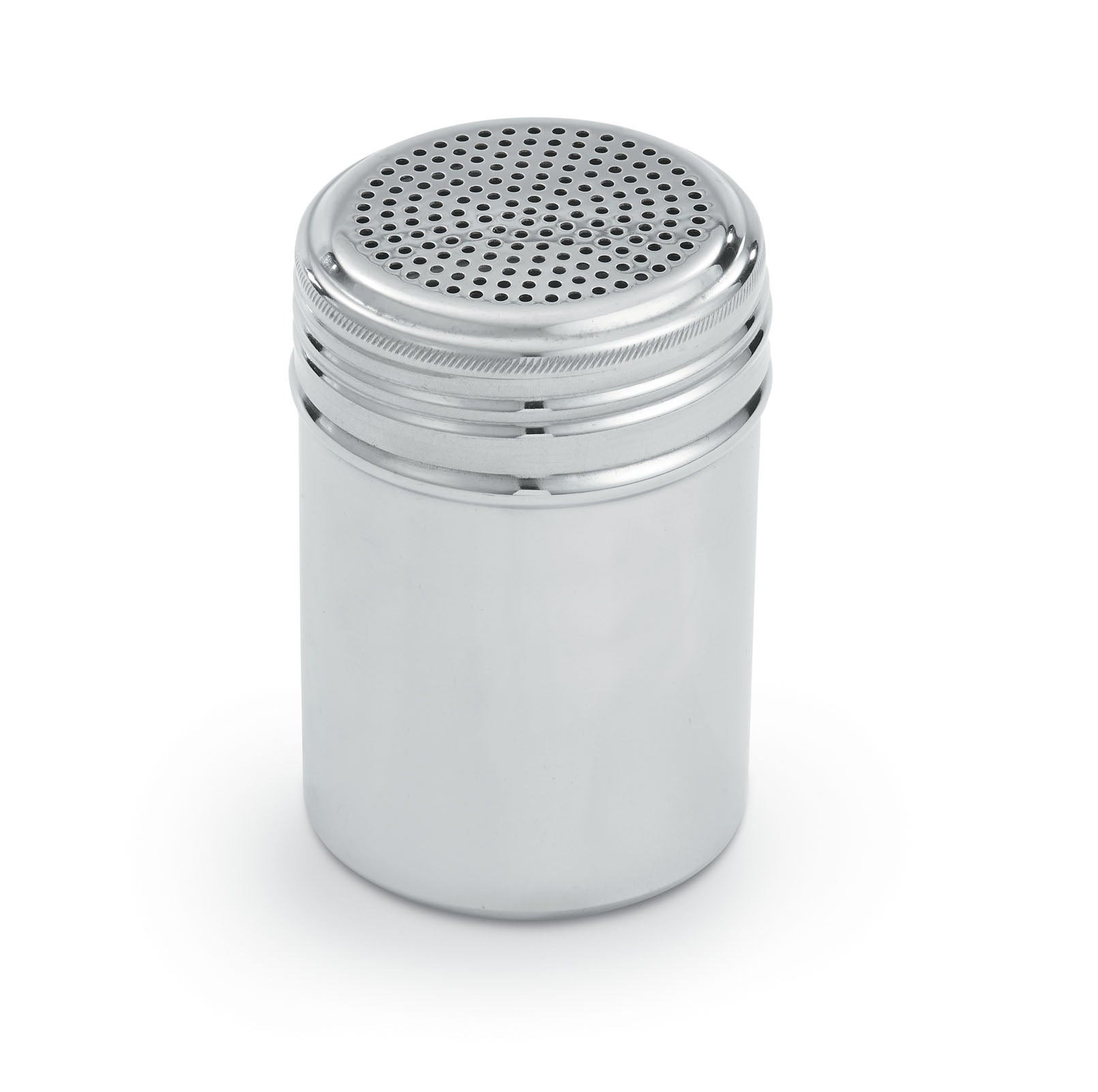 10-ounce stainless steel dredge with 0.078-inch diameter holes