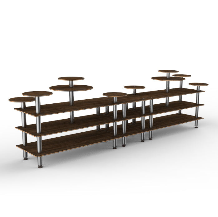 Multi-Height Display Station L 180.5" W 38.0" Modular