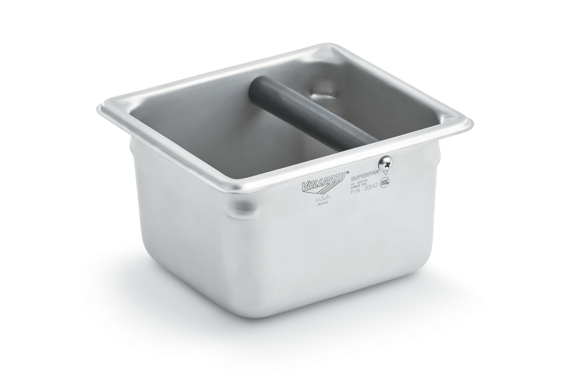6-7/8" x 6-3/8" x 4" Rectangular Stainless Steel Knock Box