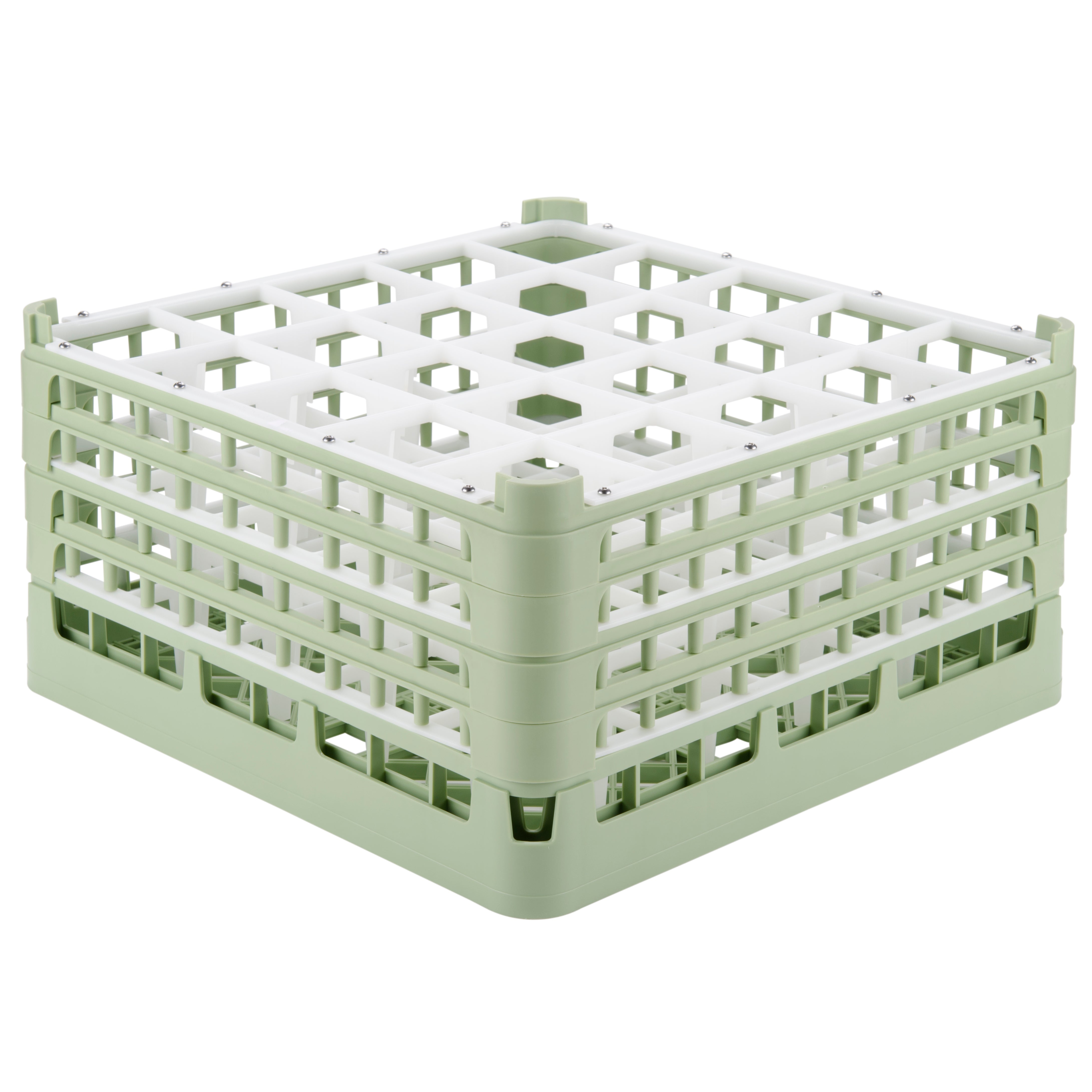 25-compartment XX-tall Signature full-size compartment rack in Light Green and top extender in Light Green