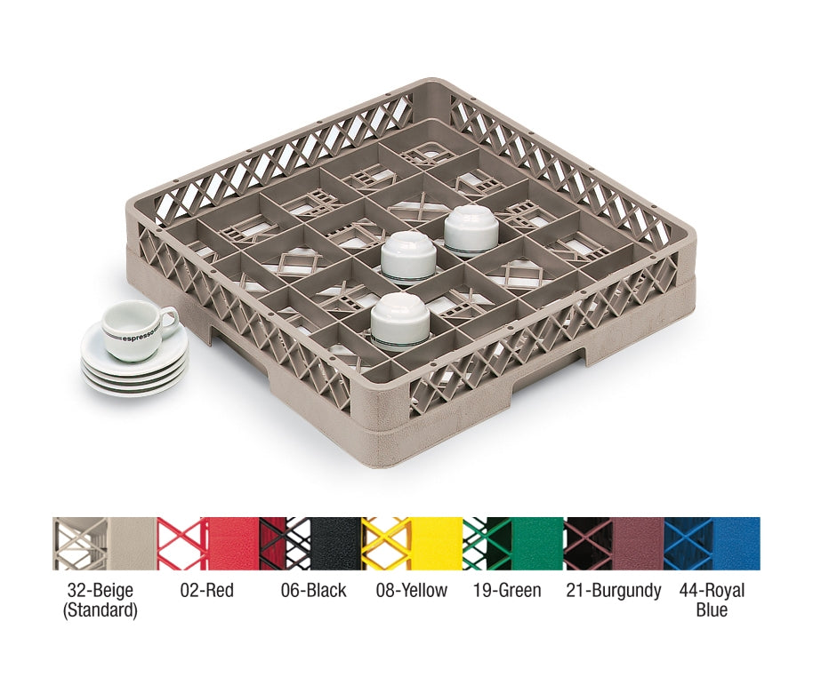Traex® Full-Size Square 25 compartment cup rack with Four Extenders