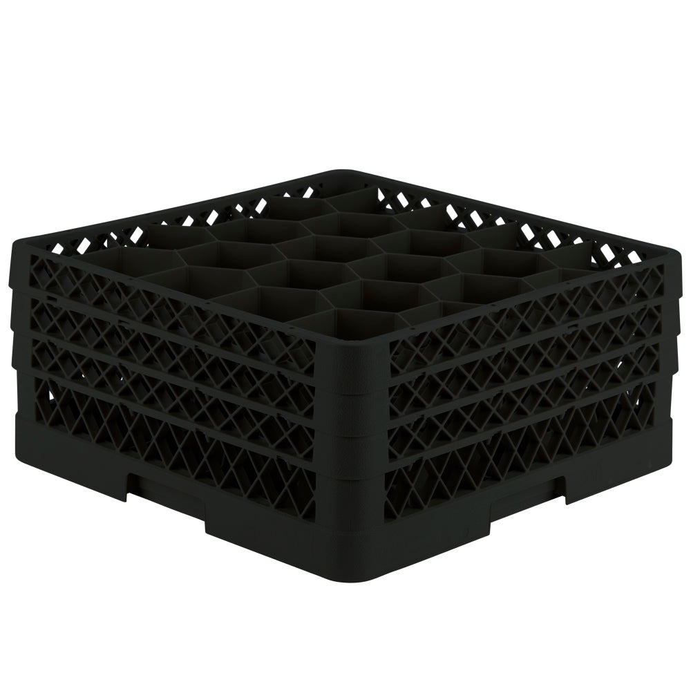 Traex® Full-Size Rack Max® Compartment Racks with 20 Hexagon shaped compartments and three extenders in Black