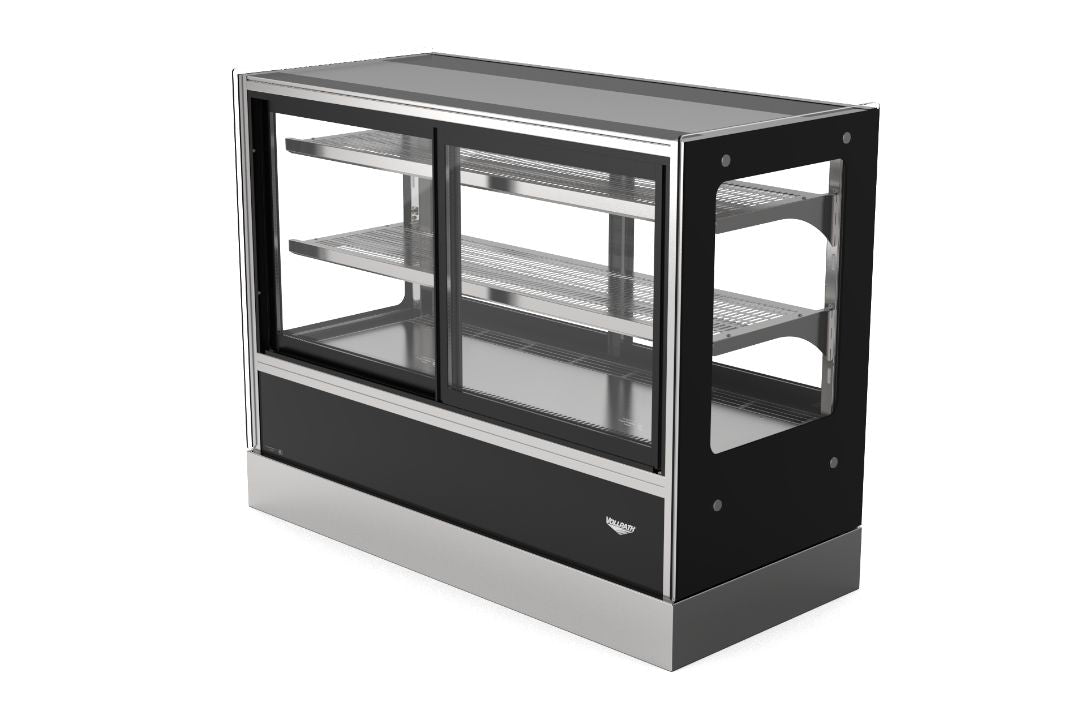 48-Inch-Wide 120-Volt Cubed-Glass Countertop Refrigerated Deli Display Case with Self-Serve and Rear Access