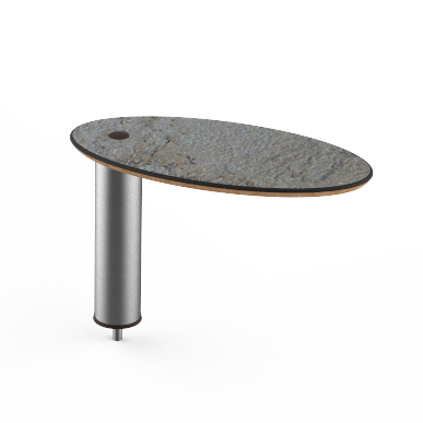 Large Oval High Display Shelf L 20.0" W 10.0" Modular