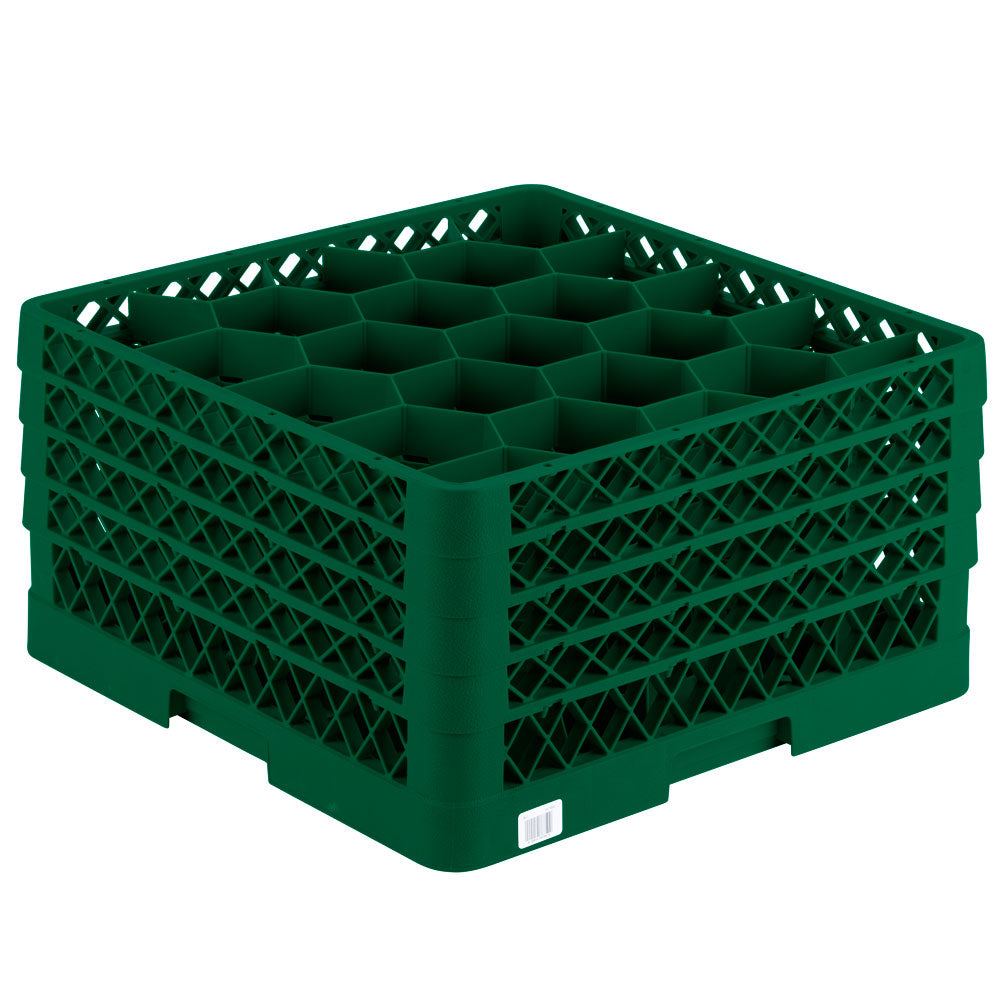 Traex® Full-Size Rack Max® Compartment Racks with 20 Hexagon shaped compartments and four extenders in Green