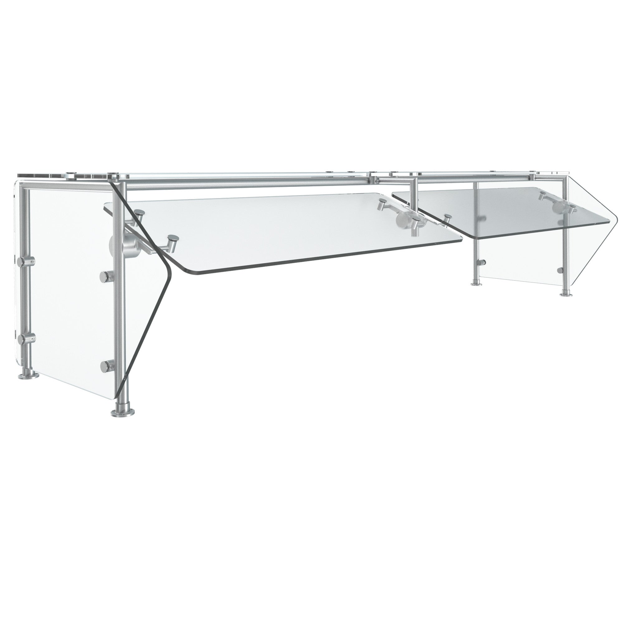 73 ½-inch 6-Series Velocity Adjustable Single-Sided Breath Guard for 5-Pan/Well Drop-Ins