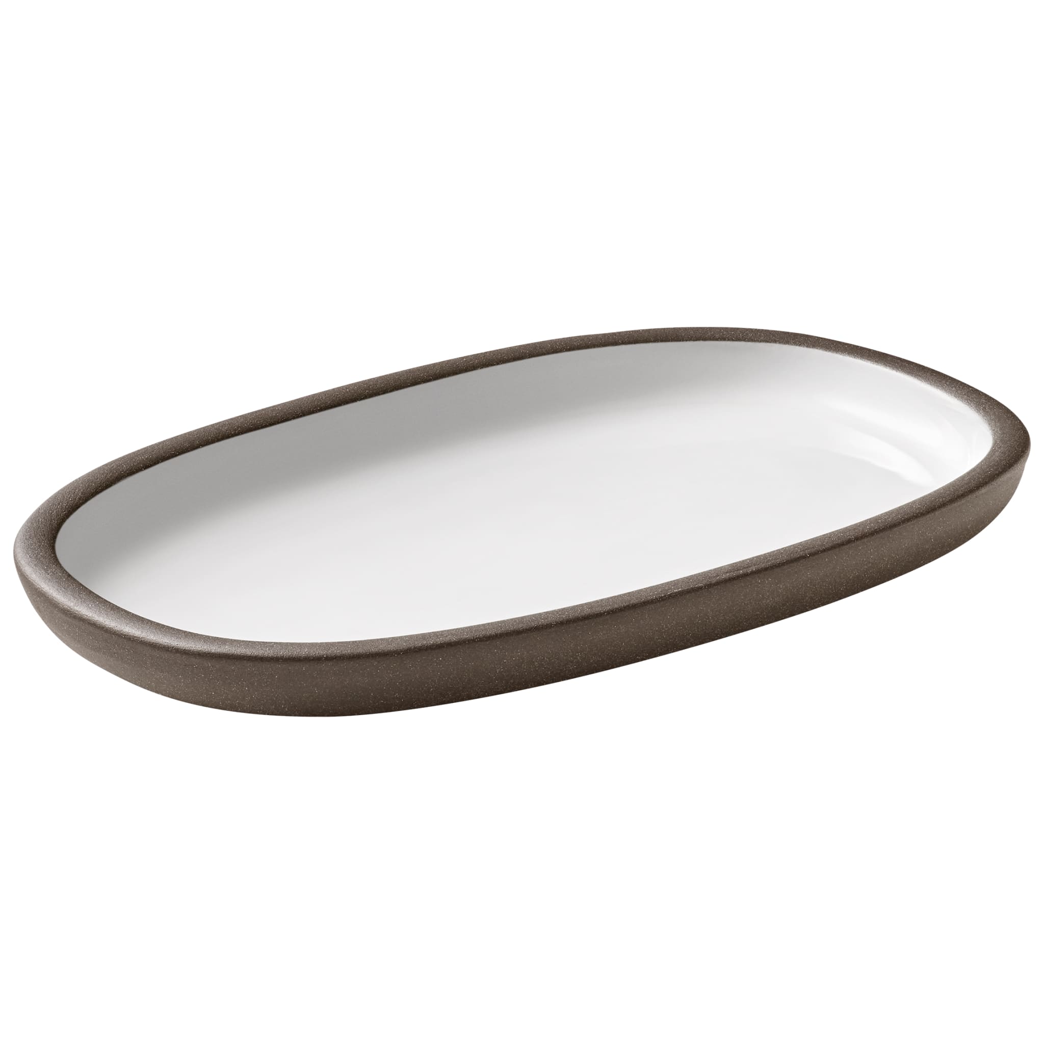 Renew Oval Coupe Platter, 7-1/2" x 4-3/8", Taupe