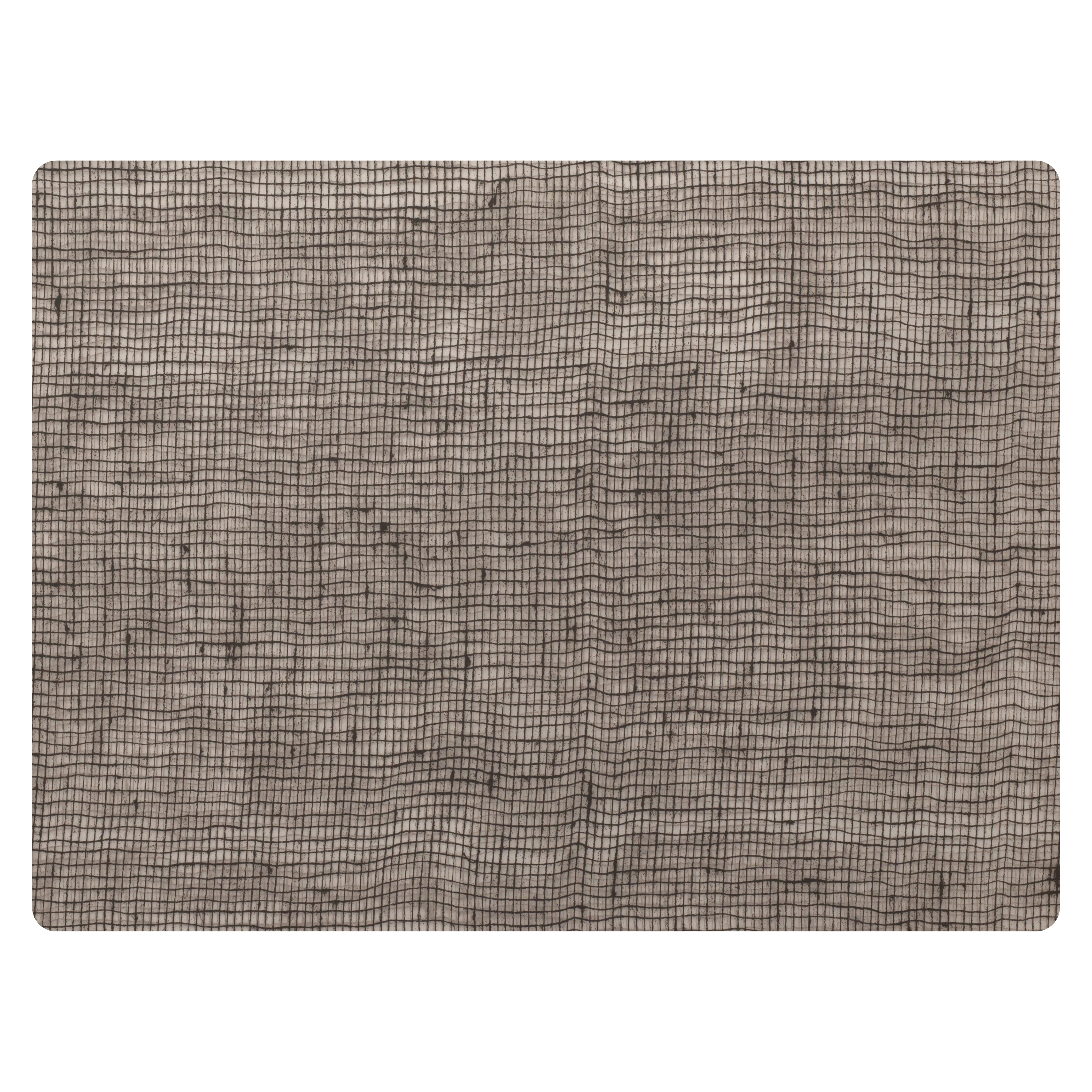 Chocolate Linen Silicone Placemat L 16.0" W 12.0" Modern Twist