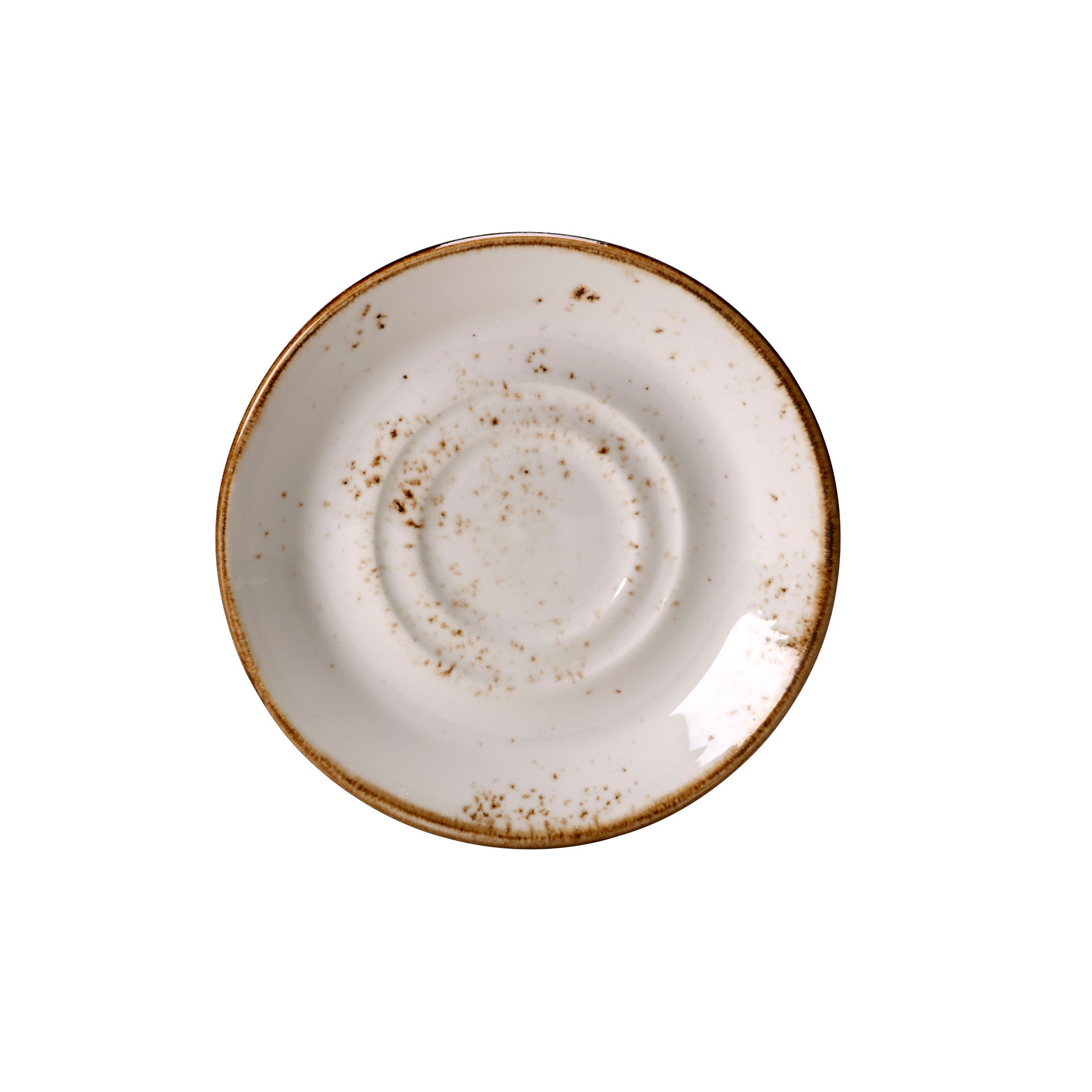 Double Well Saucer 5.75" Dia. Craft White