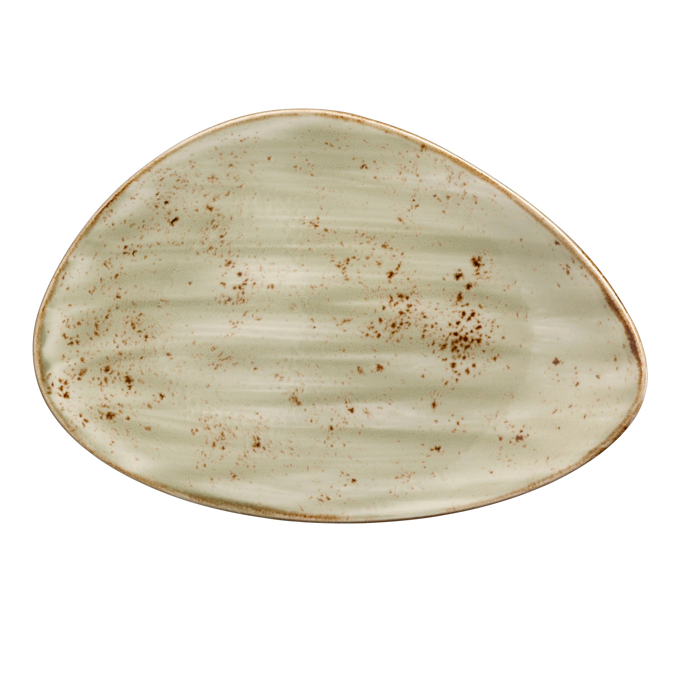 Plate 14.625" Dia. L 14.625" W 9.625" Craft Green