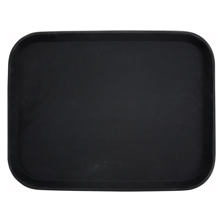 Easy-Hold 18" x 14" Black Rectangular Serving Tray