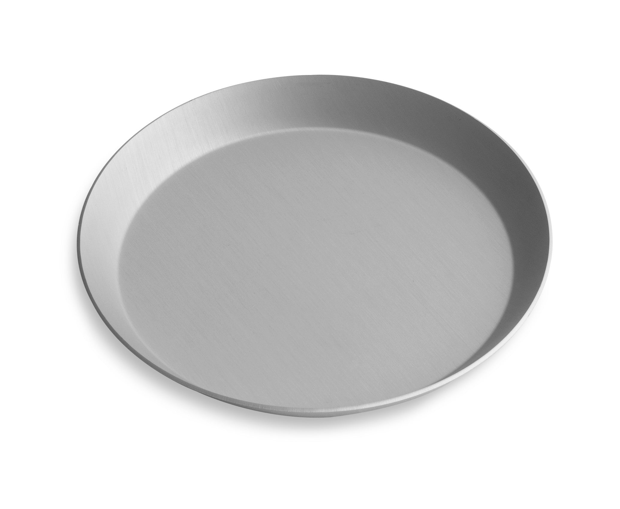 8" Solid Press-Cut Pizza Pan with Clear Coat Anodized Finish