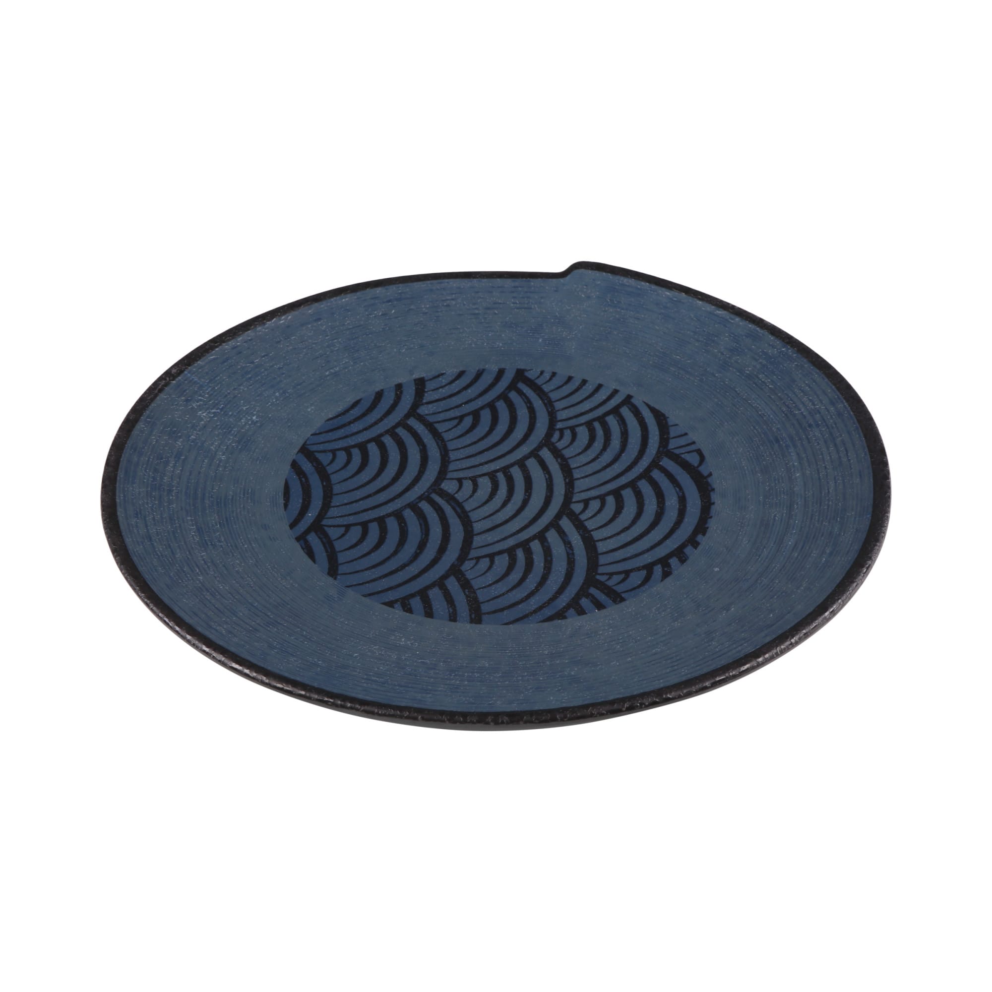 Elite Global Solutions Catalina 10-5/8" Irregular Round Melamine Plate, Dark Blue