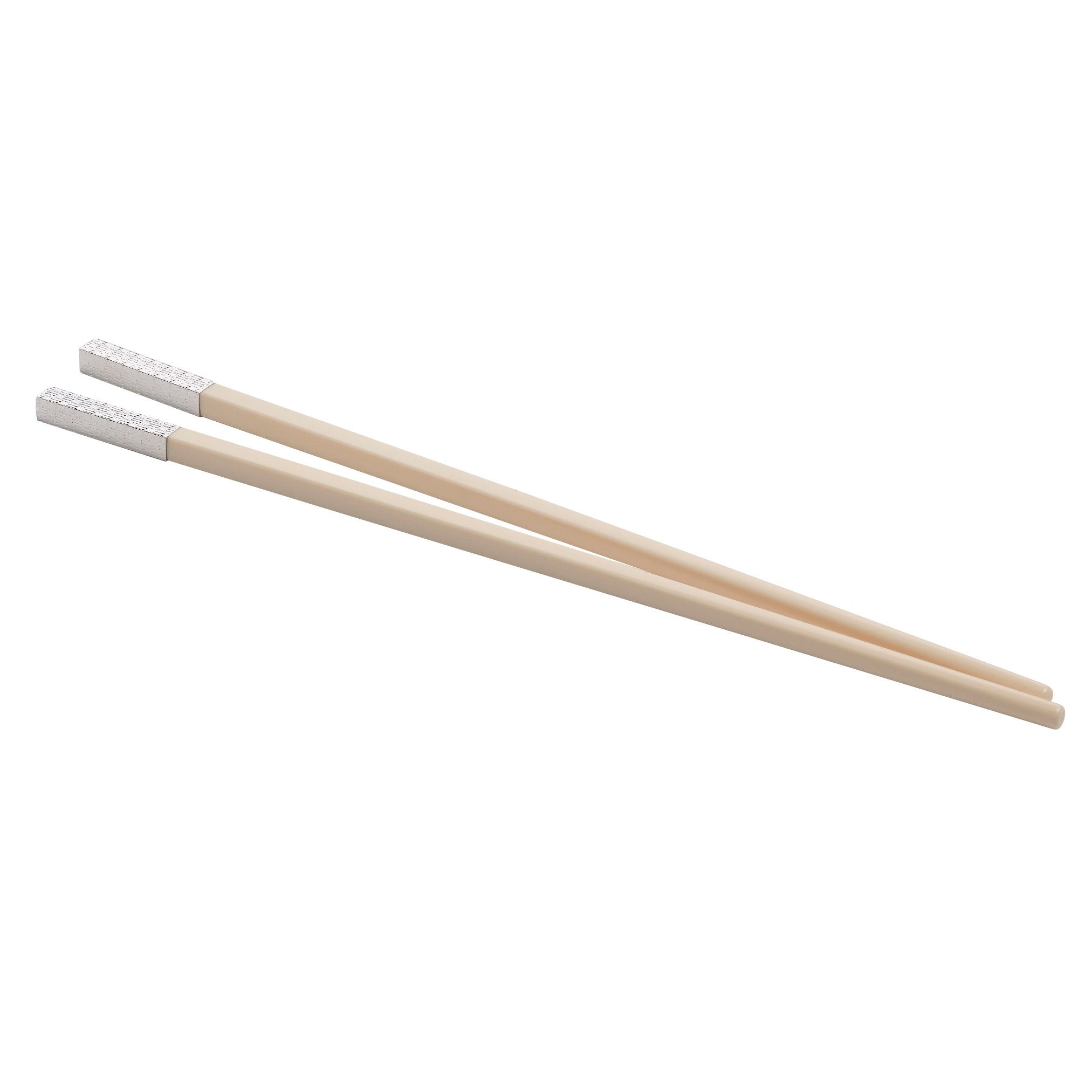 Ivory Chopstick Set W/Silverplated Tip L 9.875" Table Accessory