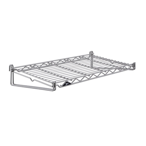 SmartWall Flat Grid Shelf 24" x 12" - Metroseal Gray