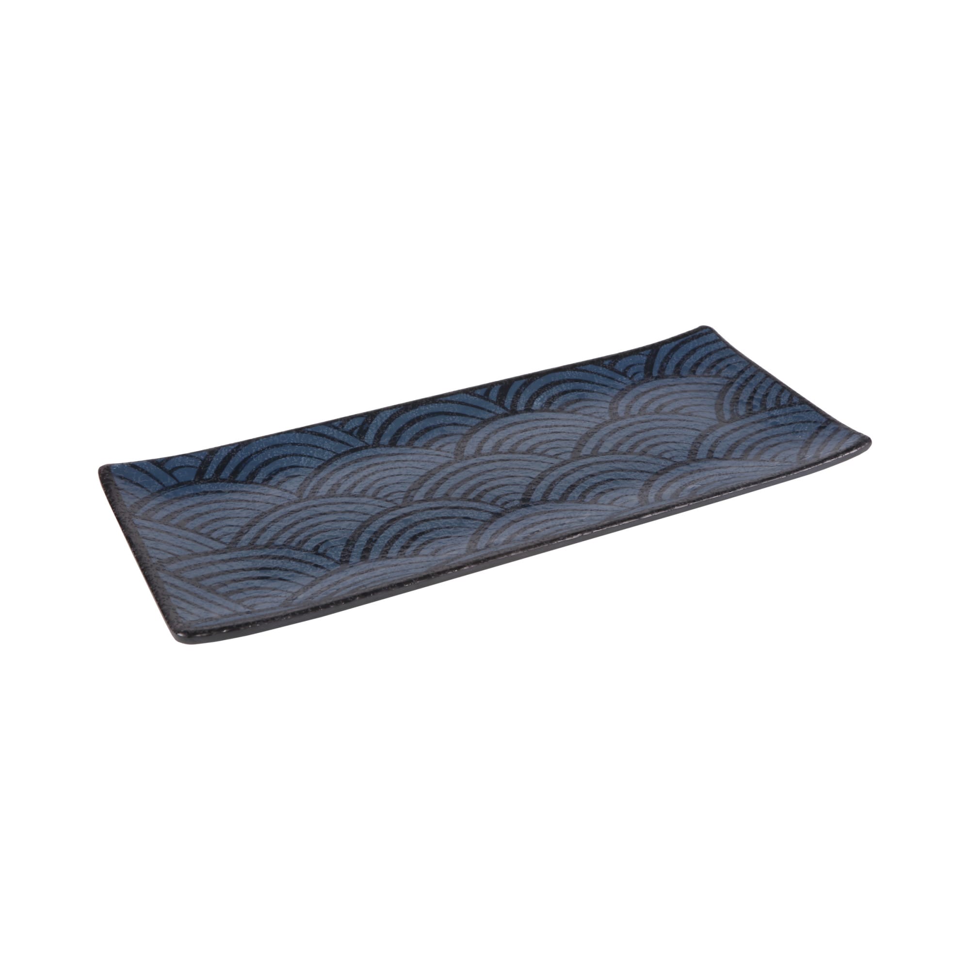 Elite Global Solutions Catalina 11-1/2" x 4-7/8" Rectangular Melamine Plate, Dark Blue