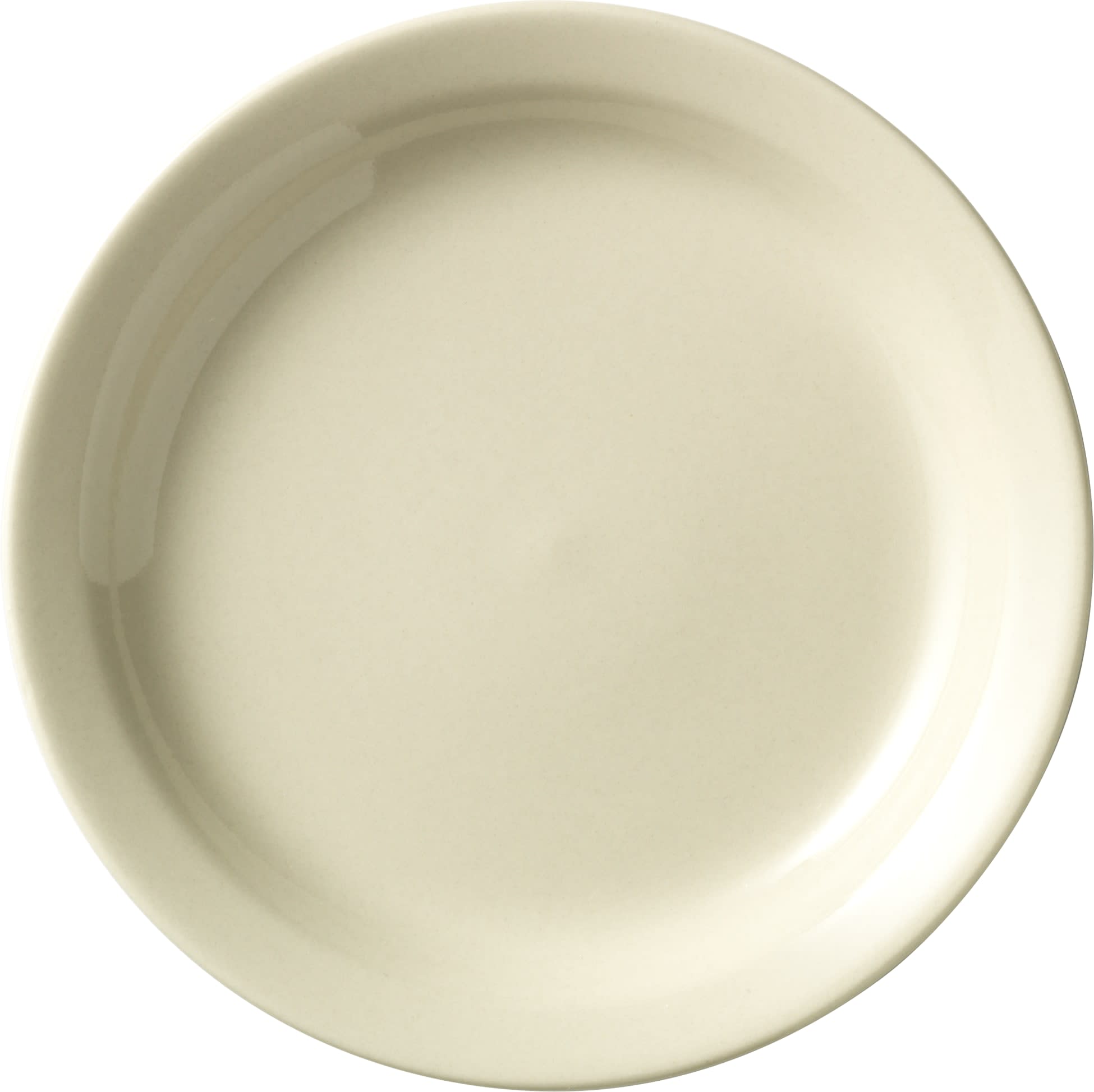 Porcelana 6.5" Round Narrow Rim Plate, Cream White