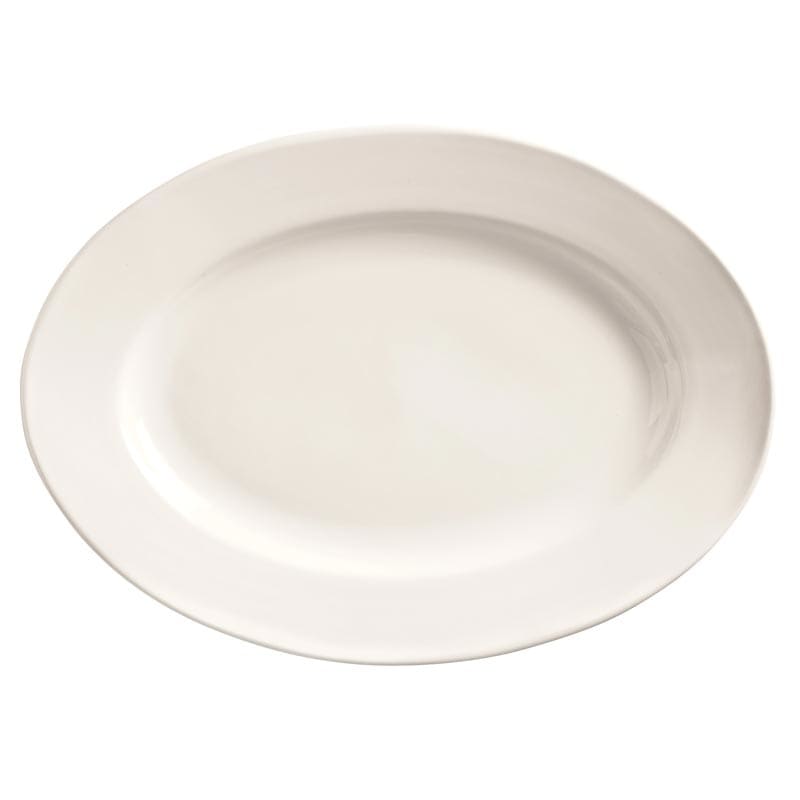Porcelana 11-3/4" x 8-1/2" Oval Platter, Bright White
