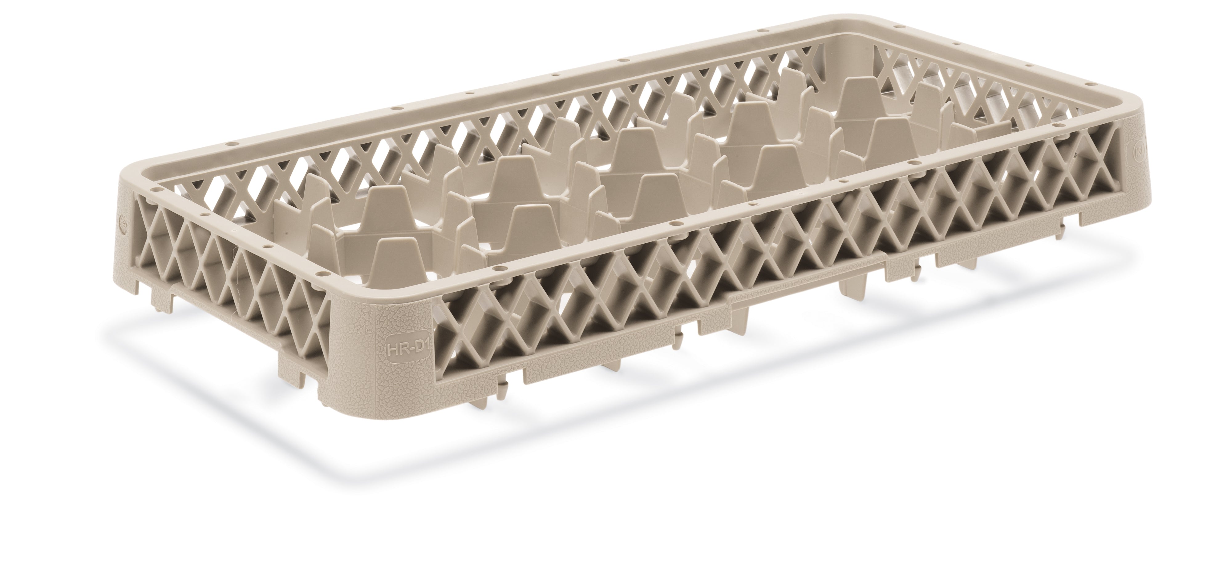 Traex® Half-Size 17-Compartment Square Glass Rack 3" Inside Height with One Extender