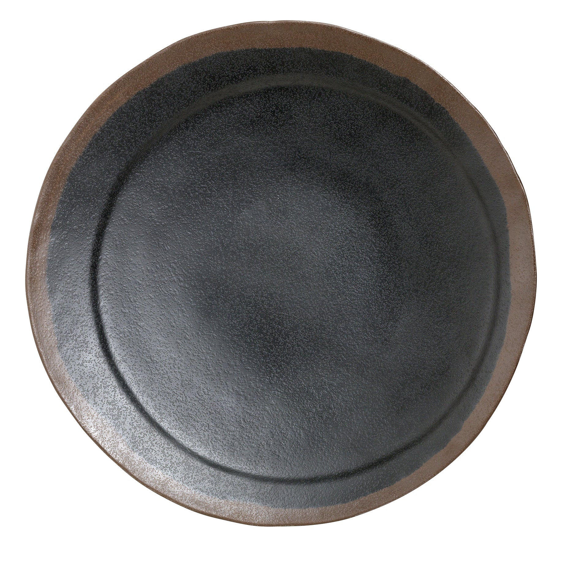 Round Plate 11.0" Dia. Grey Stone