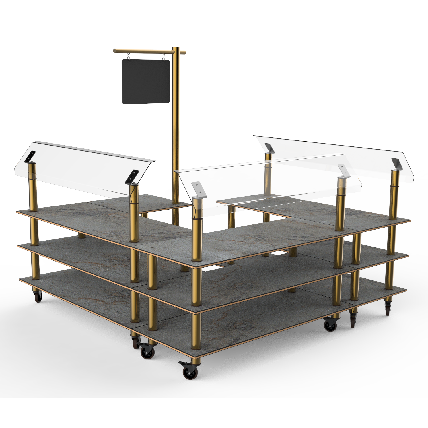 Self Service Salad Station L 100.5" W 100.5" Modular