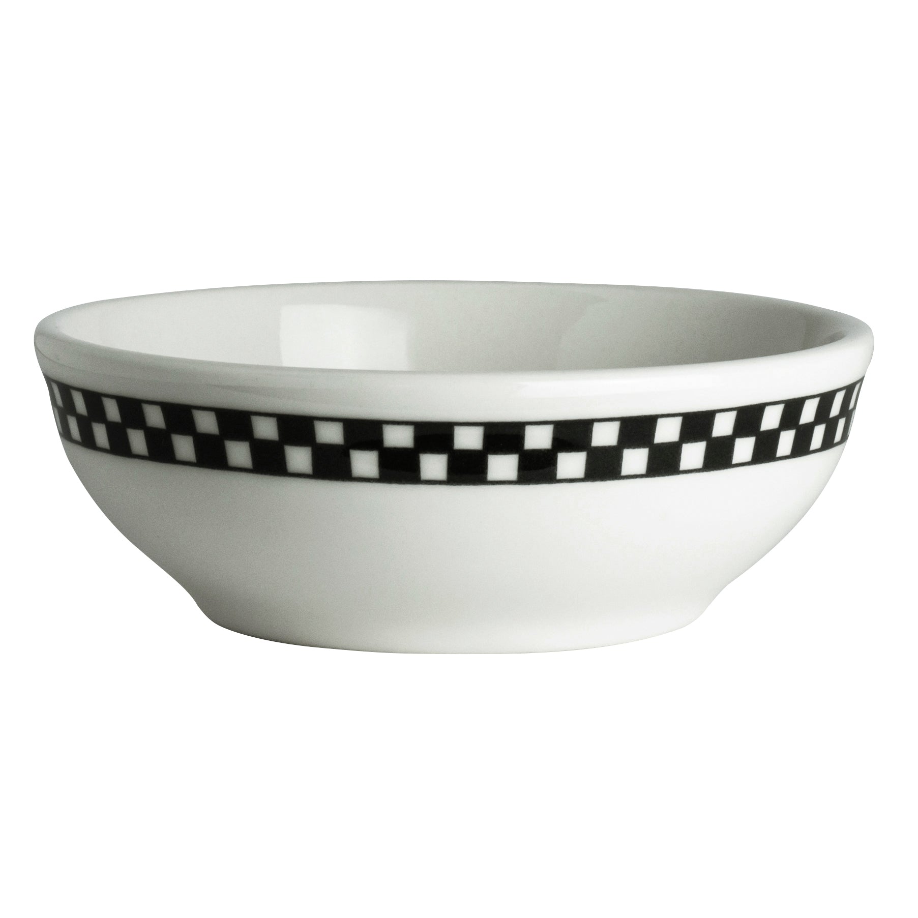 Nappy Bowl L 5.625" W 5.625" (14.0 Oz) Checkers Black