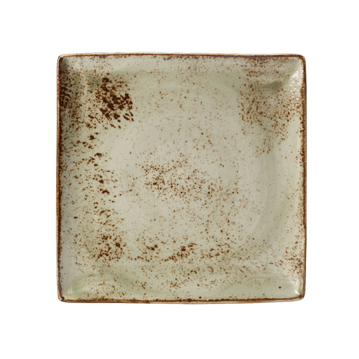 Square Plate 10.5" Dia. L 10.5" W 10.5" Craft Green