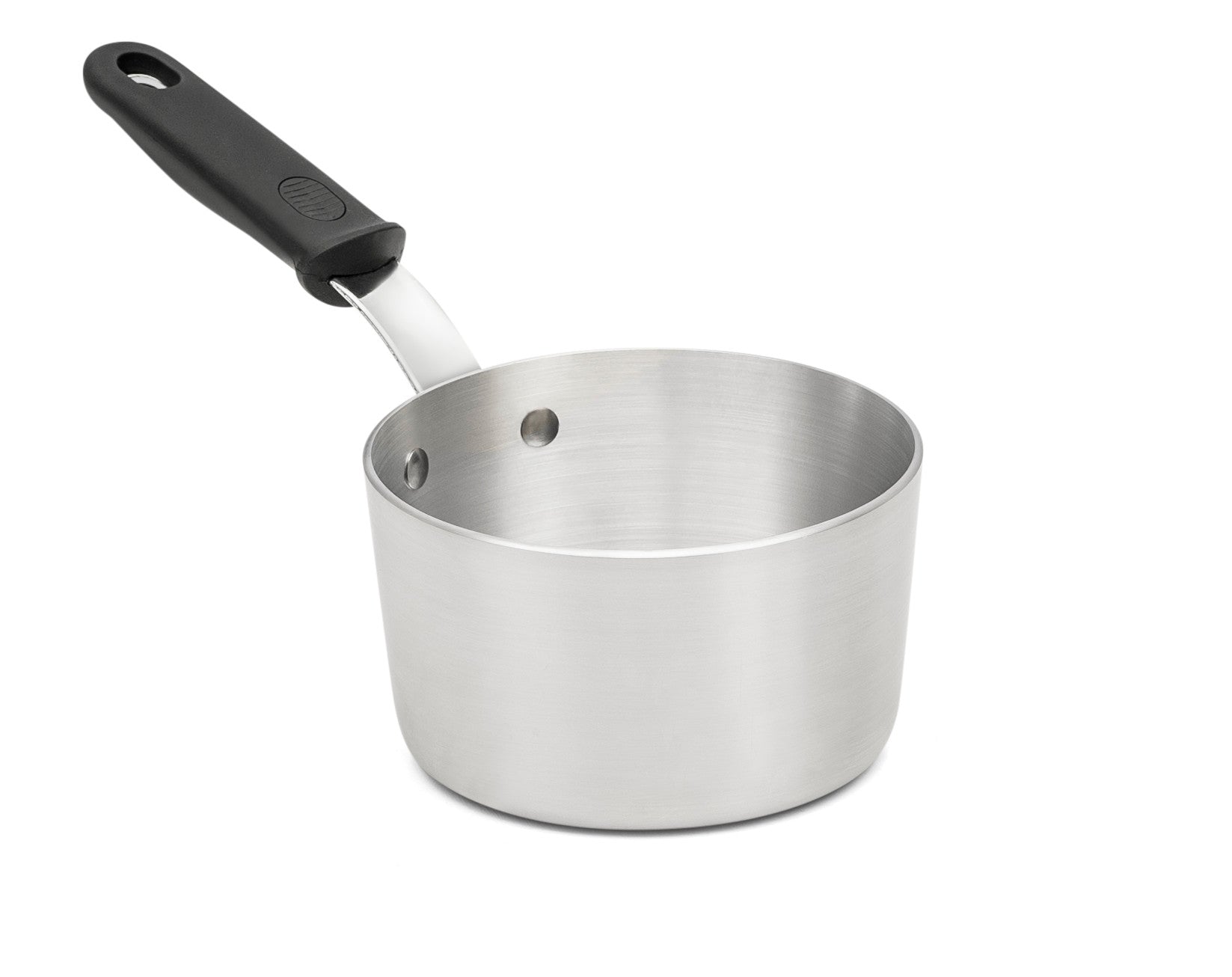 1 ½-Quart Wear-Ever® Tapered Aluminum Saucepan with Natural Finish and Silicone Handle