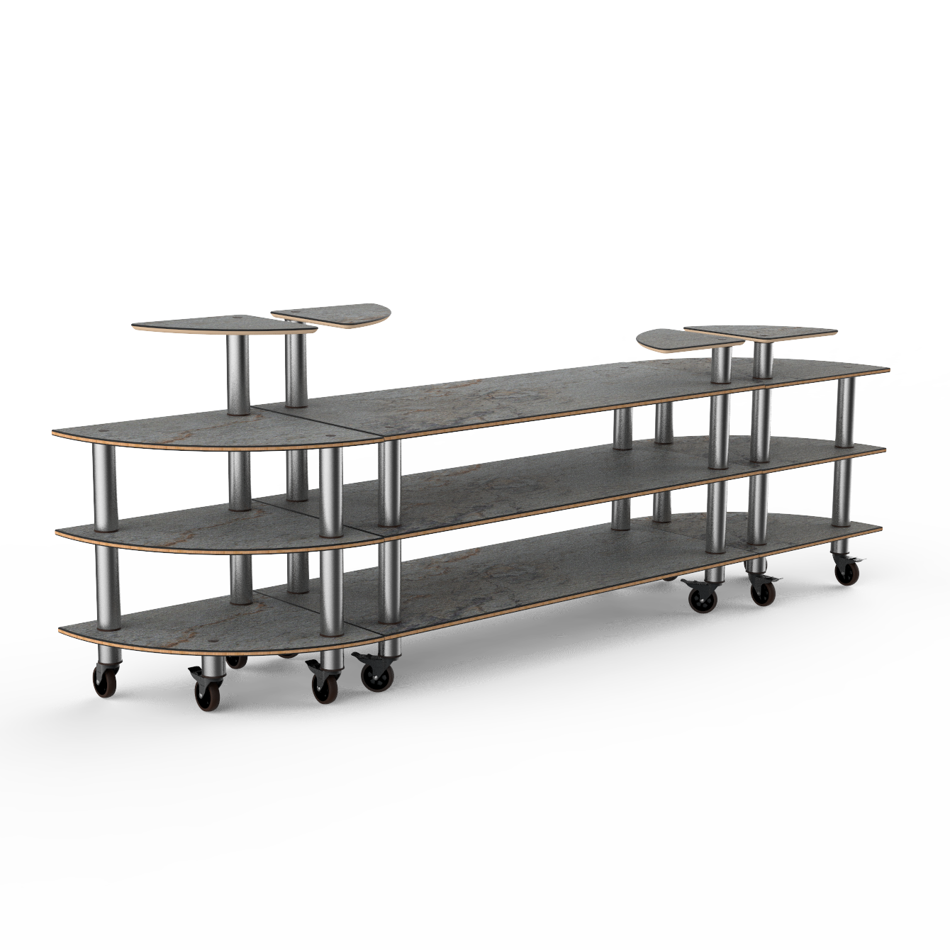 Classic Curved Buffet Station L 130.0" W 29.5" Modular