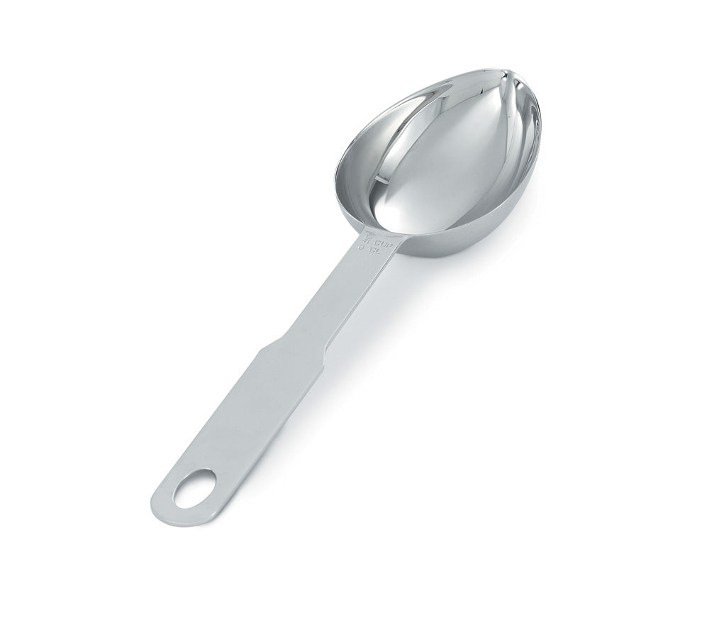 1/4-cup oval heavy-duty stainless steel measuring scoop