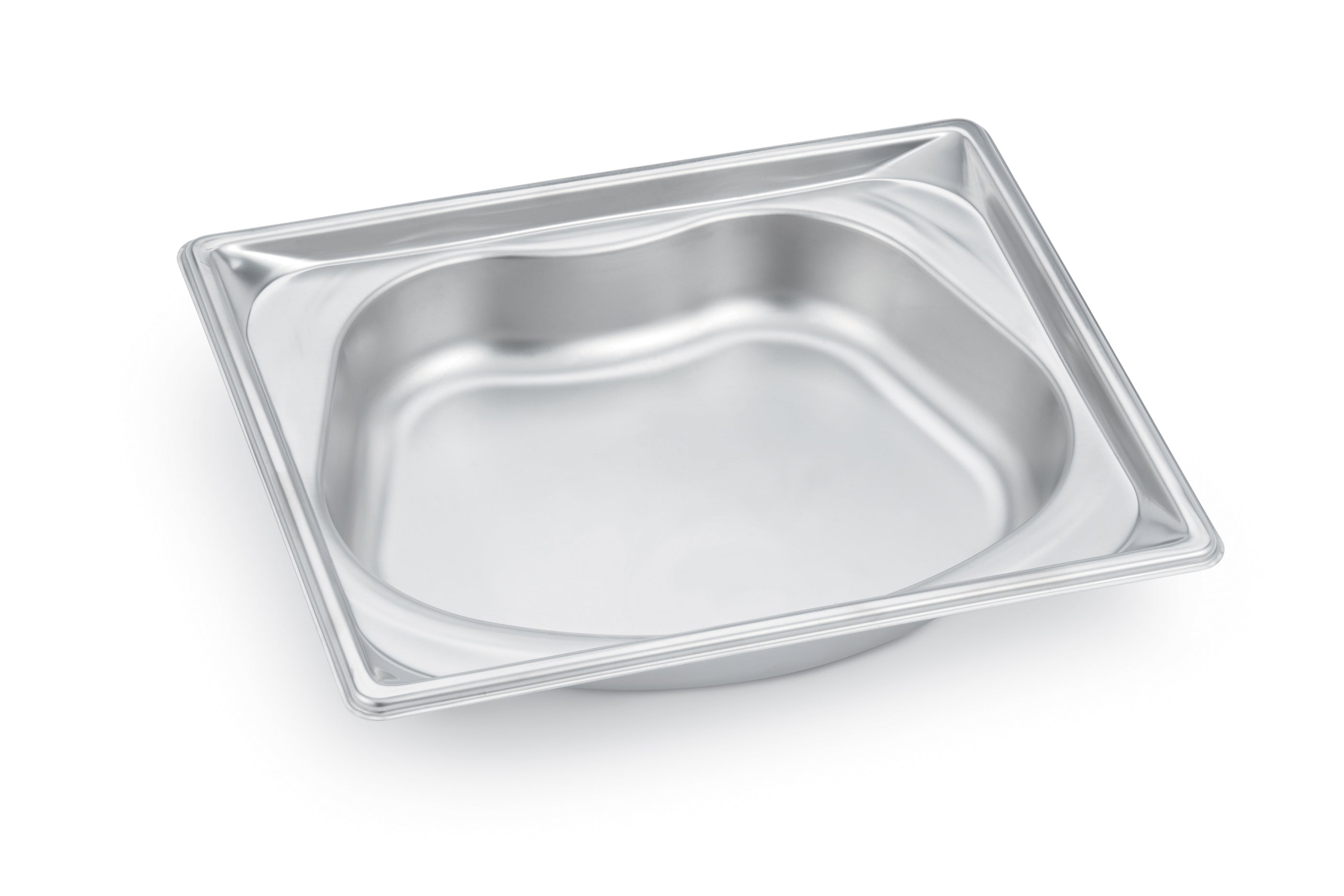 Half-size 2 ½-inch-deep Super Pan® stainless steel Super Shapes kidney-style wild pan