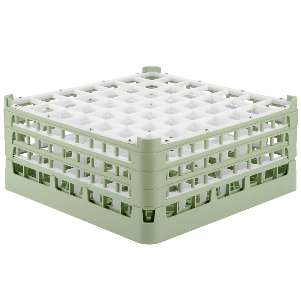 49-compartment extra-tall Signature full-size compartment rack in Light Green and top extender in Light Green