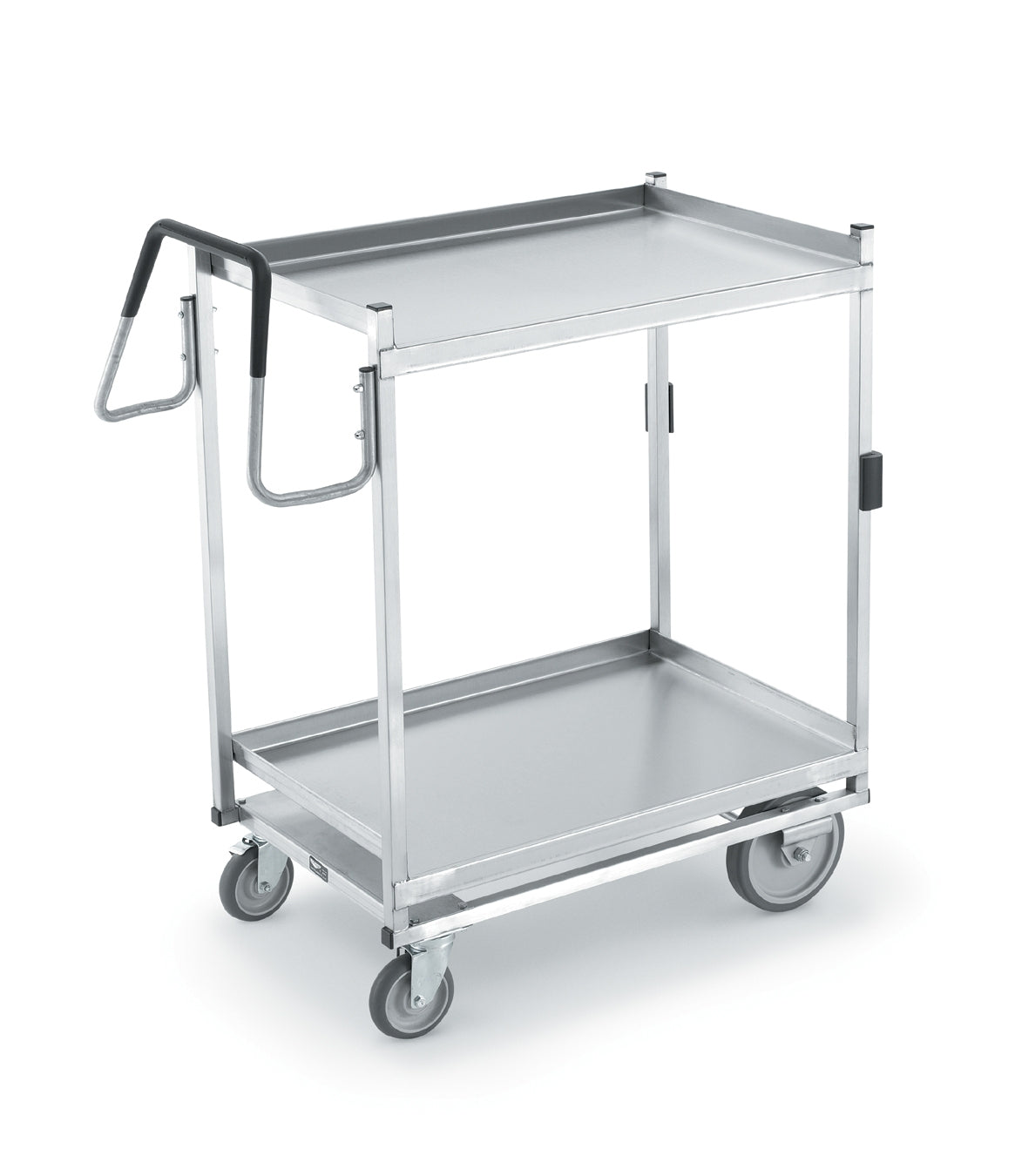 Two-shelf heavy-duty stainless steel standard cart with 23" x 35" shelves