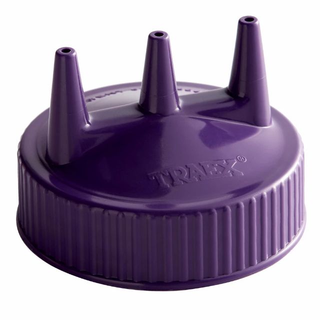 Traex® Squeeze Dispenser Replacement Cap with Triple Tip Opening in Purple