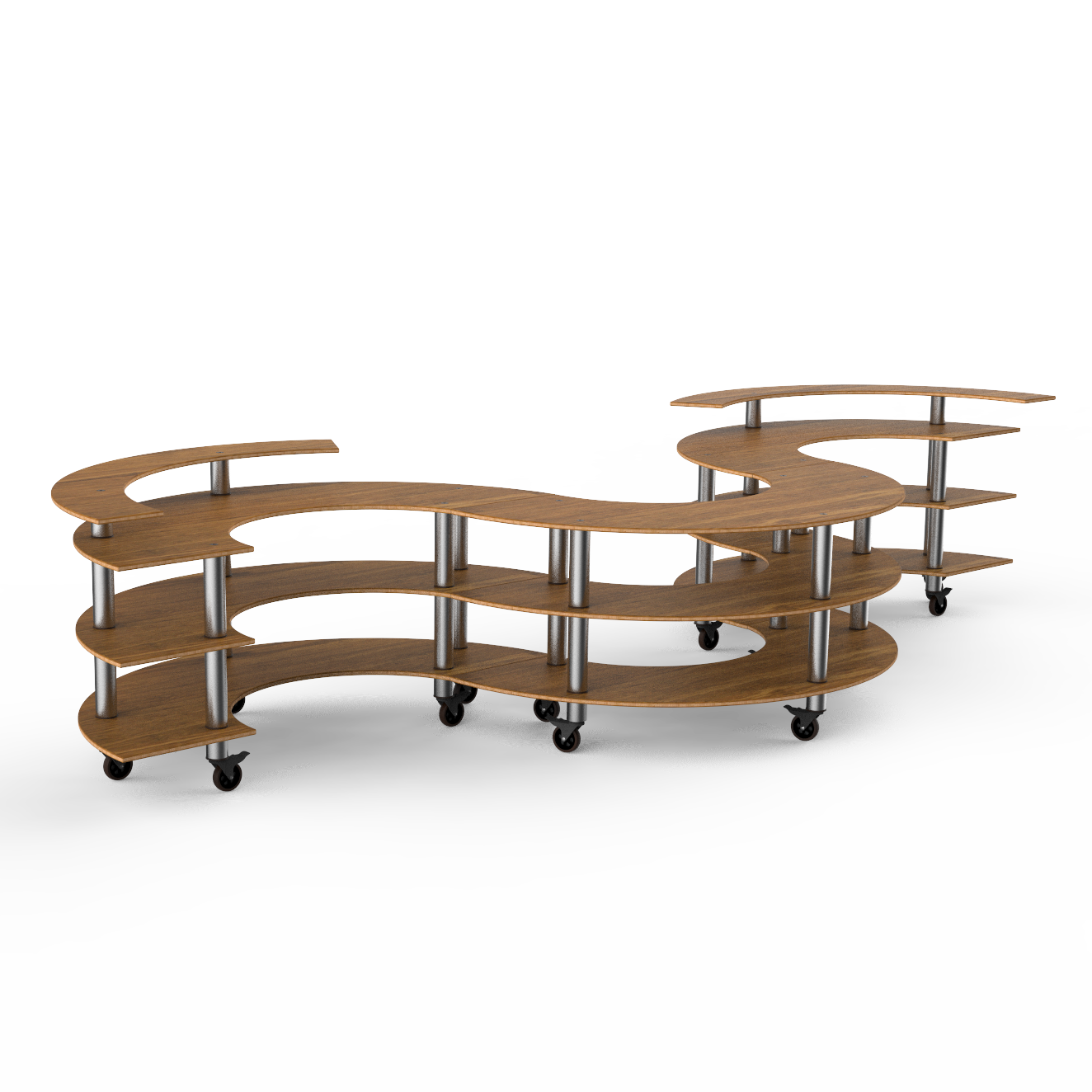 Snake Shape Buffet Station L 202.0" W 77.0" Modular