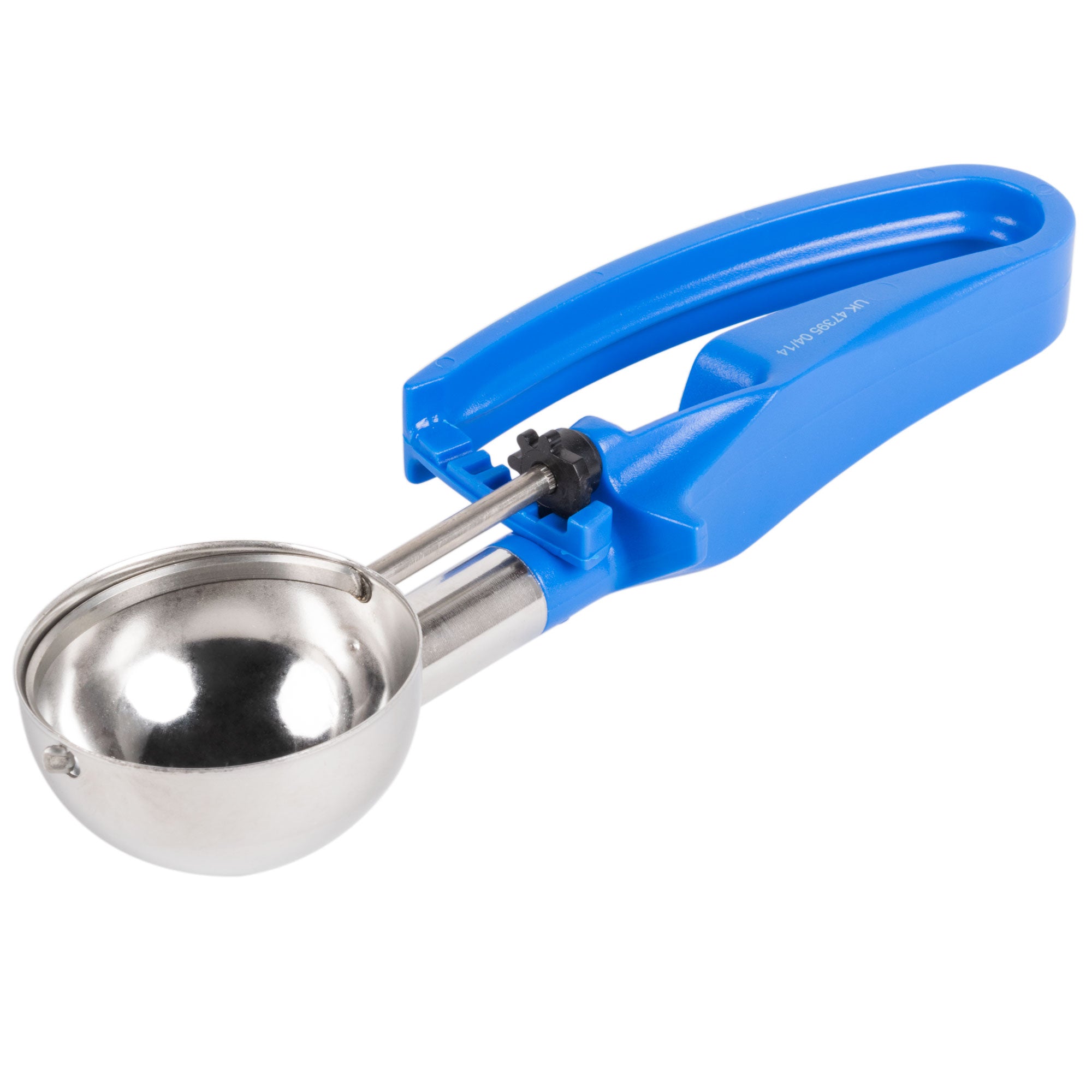 2-ounce 8.86-IN disher with royal blue squeeze handle