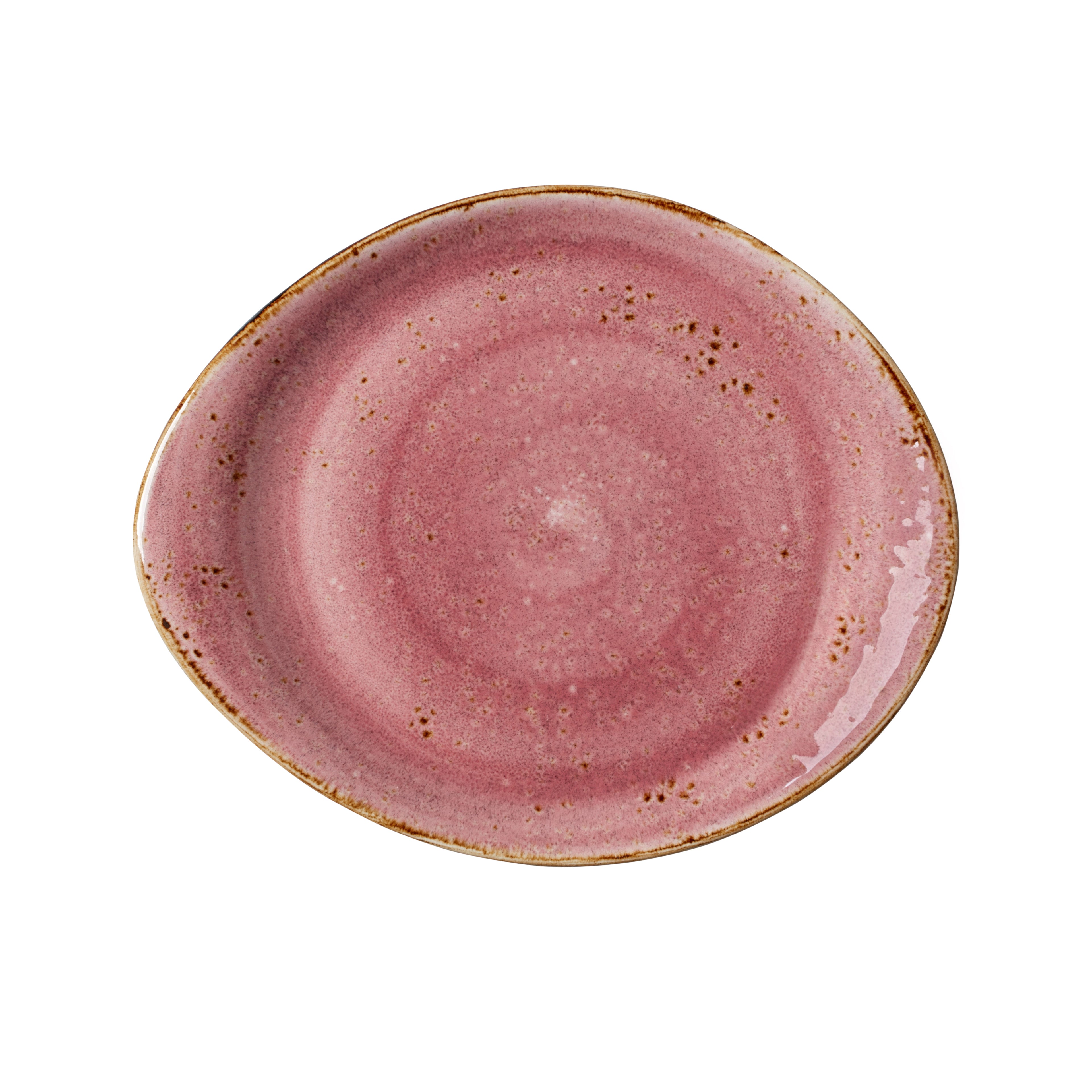Plate L 10.0" W 8.125" Craft Raspberry