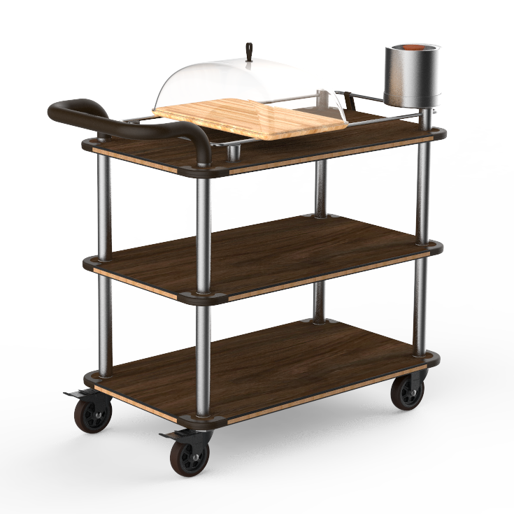 Cheese Plate And Wine Cart L 41.0" W 21.0" Rollin