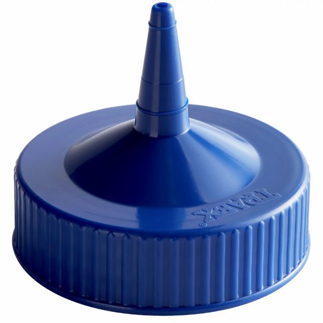 Traex® Squeeze Dispenser Replacement Cap with Single Tip Opening in Blue