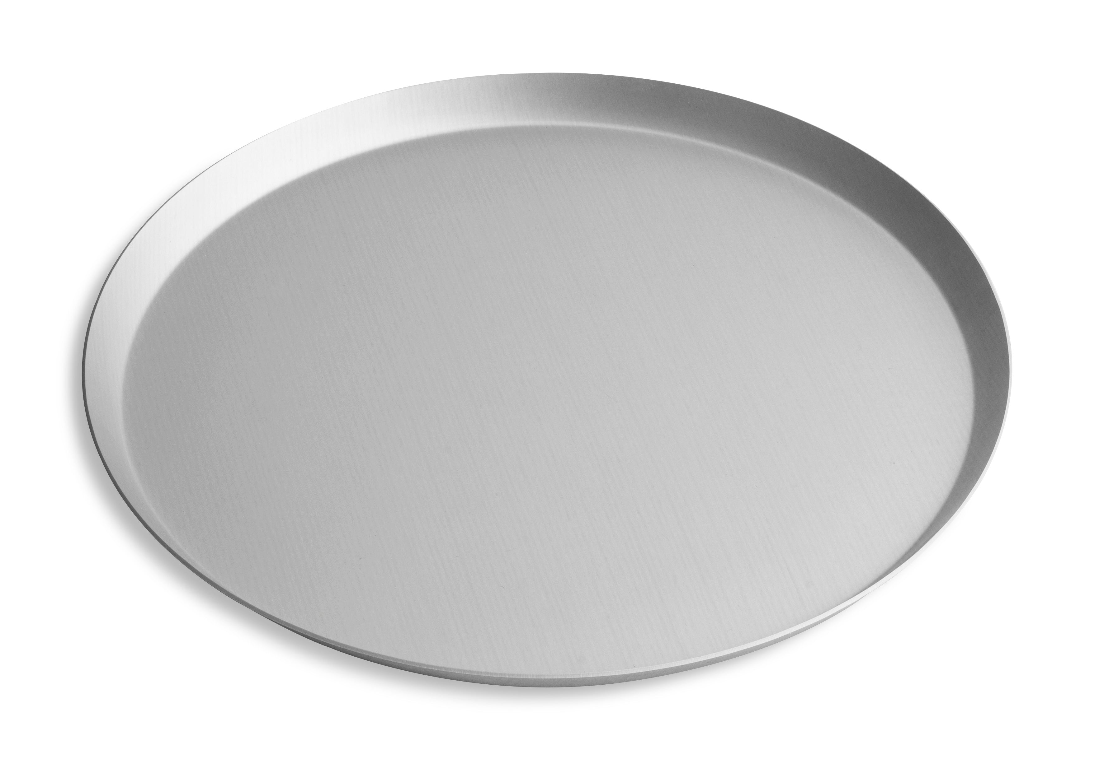14" Solid Press-Cut Pizza Pan with Clear Coat Anodized Finish