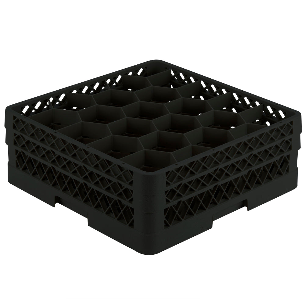 Traex® Full-Size Rack Max® Compartment Racks with 20 Hexagon shaped compartments and two extenders in Black
