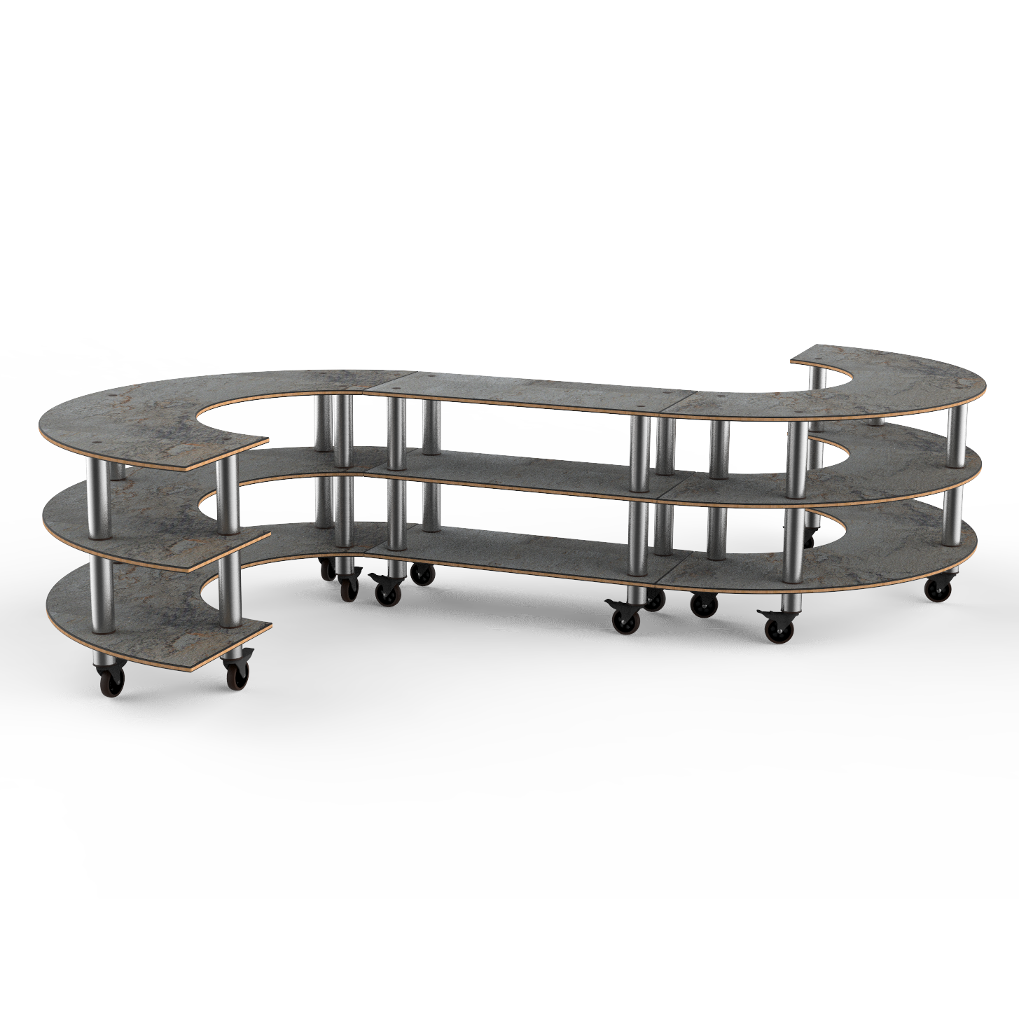 Medium S Buffet Station L 129.0" W 141.0" Modular