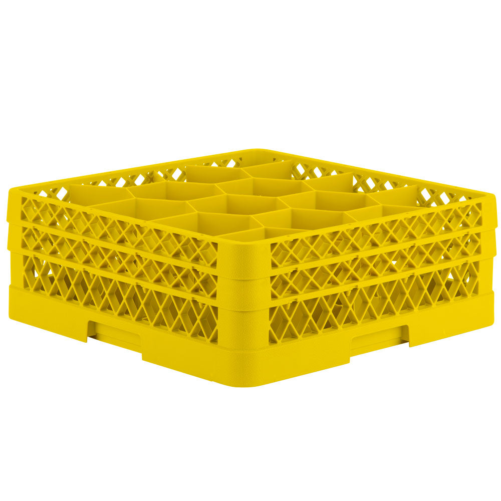 Traex® Full-Size Rack Max® Compartment Racks with two extenders in Yellow
