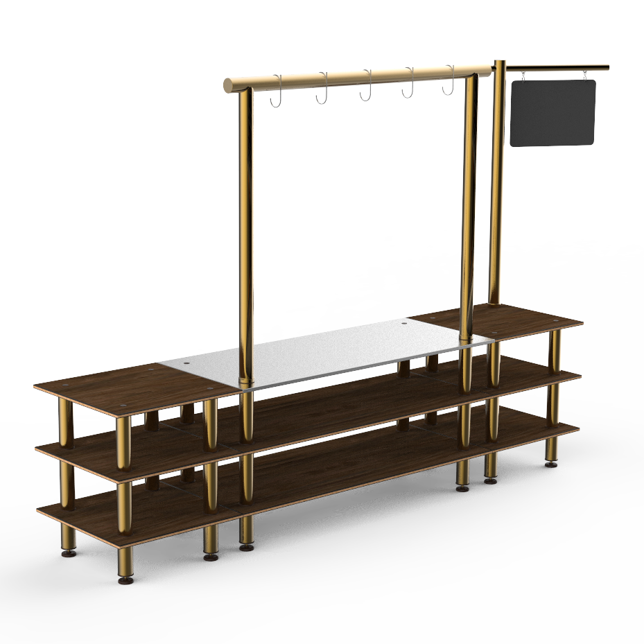Pro Salsa Bar Station L 130.0" W 29.5" Modular