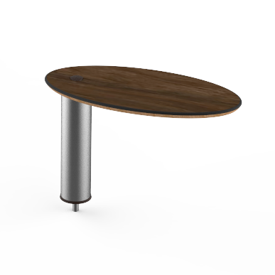 Large Oval High Display Shelf L 20.0" W 10.0" Modular