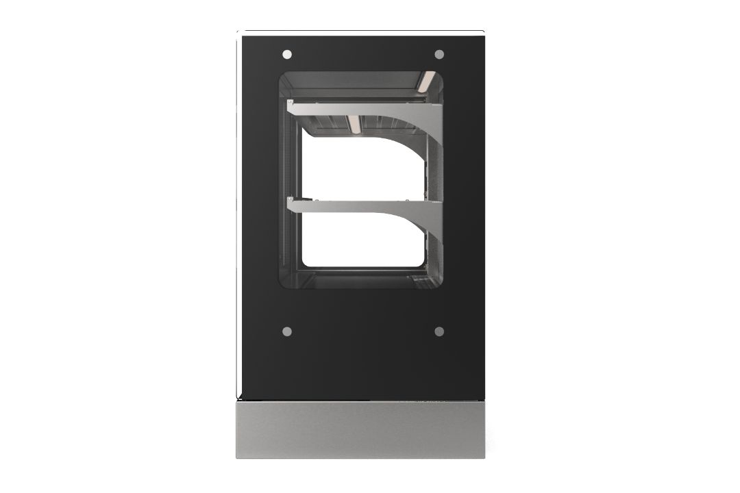 48-Inch-Wide 120-Volt Cubed-Glass Countertop Refrigerated Deli Display Case with Self-Serve and Rear Access